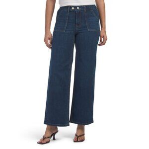 OAT NEW YORK Dark Wash Trousers With Gel Button
